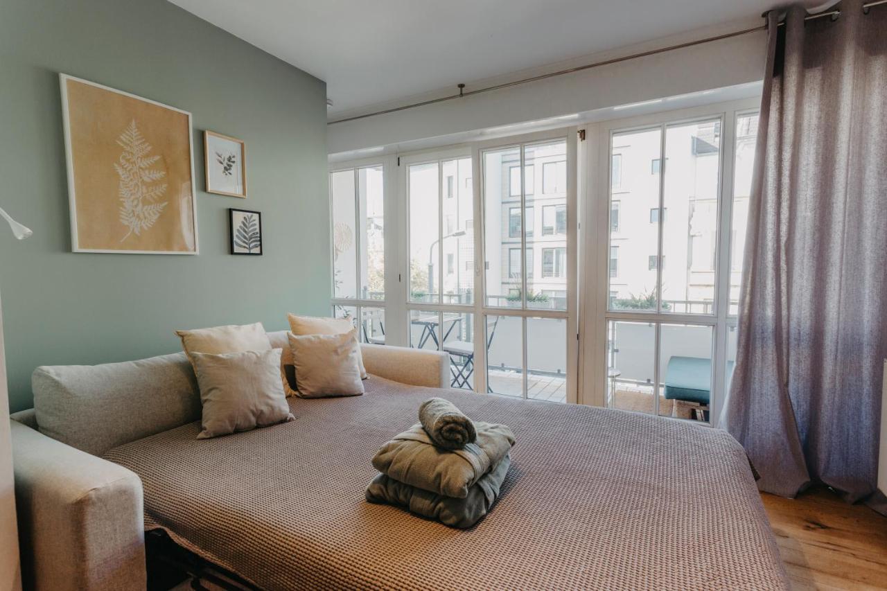 Traber Apartments Im Herzen Leipzigs Balkon Parkplatz Екстер'єр фото